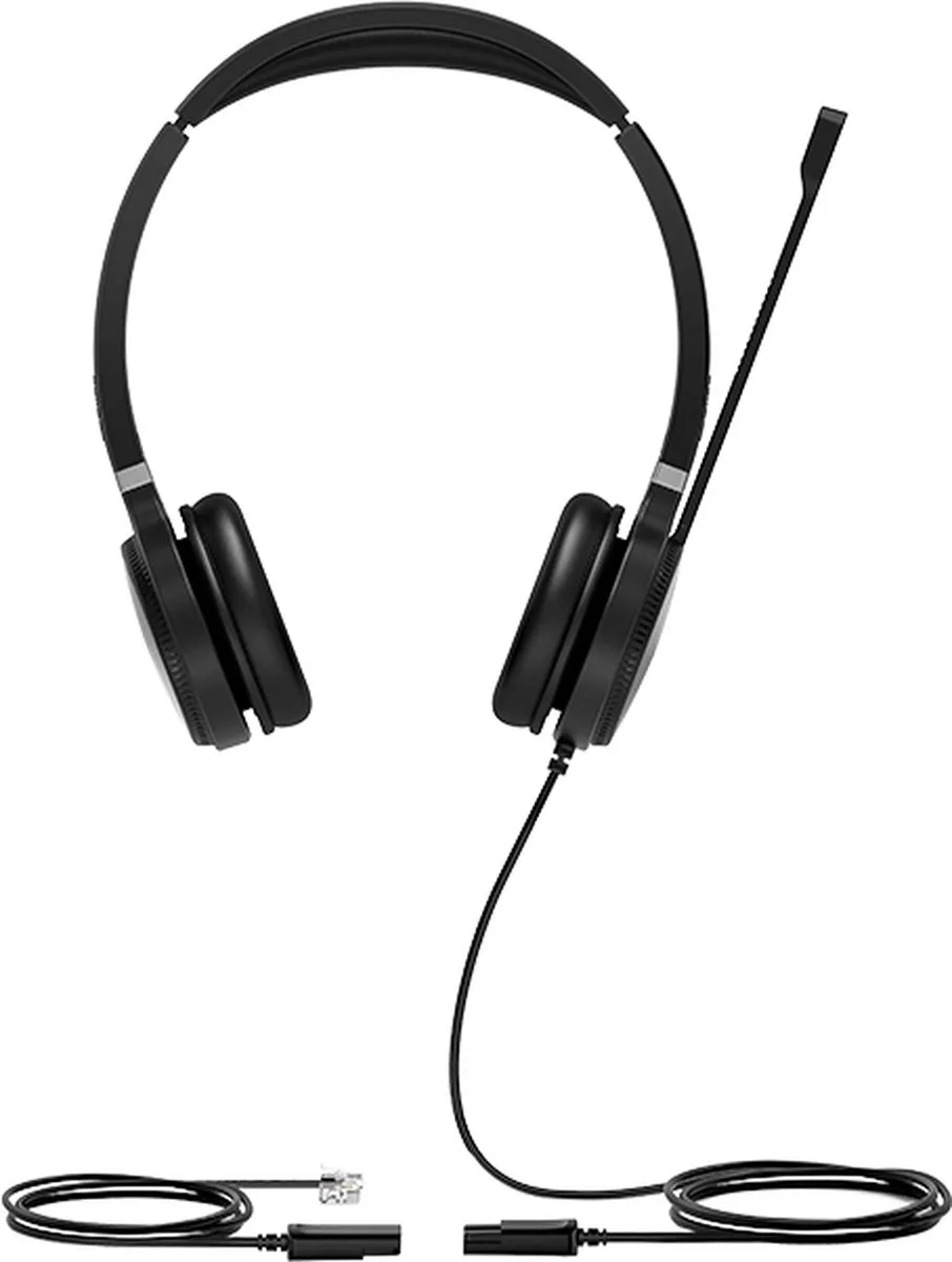 Yealink YHS36 Headset Bedraad - Zwart/Zilver
