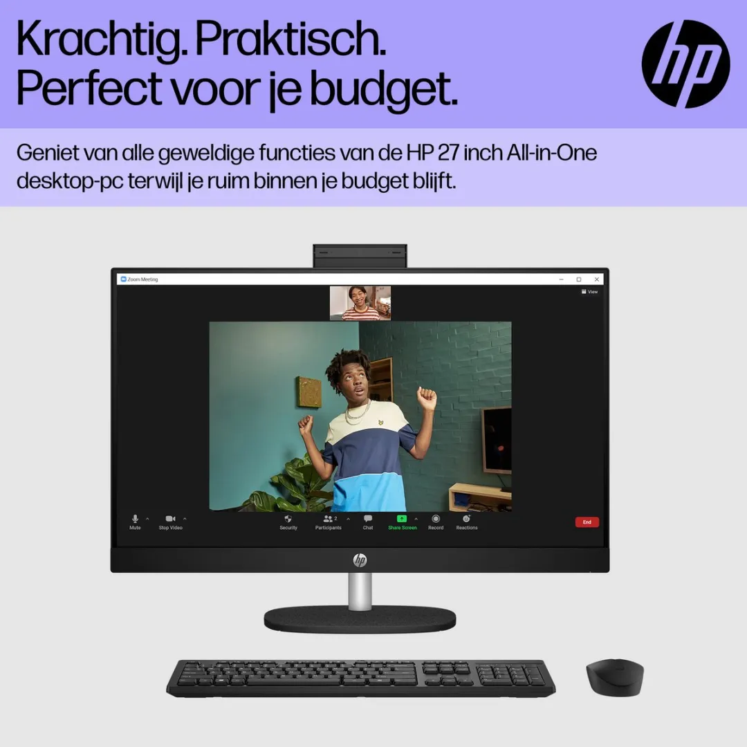 HP All-in-One 27-cr0054nd - 27" FHD - i5 16GB 512GB SSD - Zwart