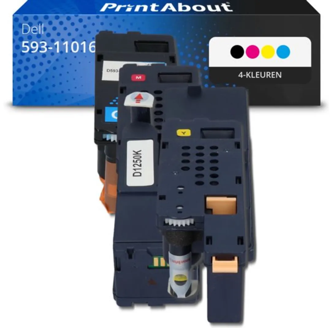 PrintAbout Huismerk 593-11016-PA2 Toner 4-kleuren Voordeelbundel - 7.050 Afdrukken