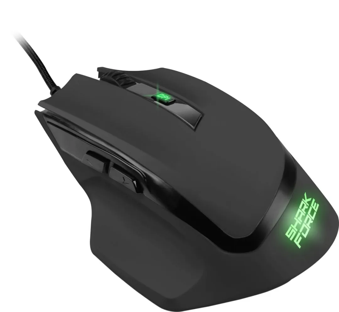 Sharkoon SHARK Force II Gamingmuis - 4200 DPI - Zwart