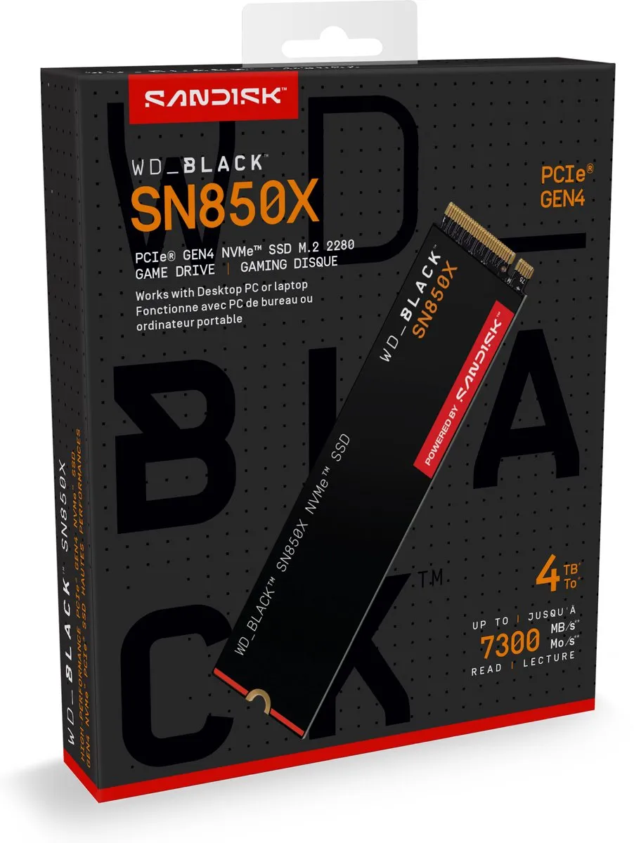 Western Digital Black SN850X WDS400T2X0E SSD - 4TB