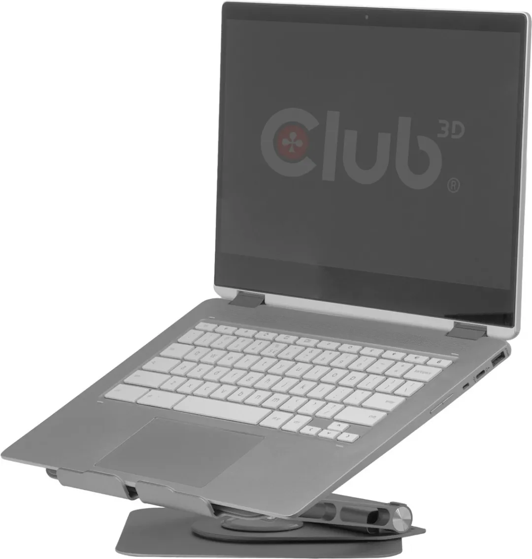 Club3D CSV-2554 Laptopstandaard - Aluminium - 100W USB-C - Grijs - afbeelding 6 van 6