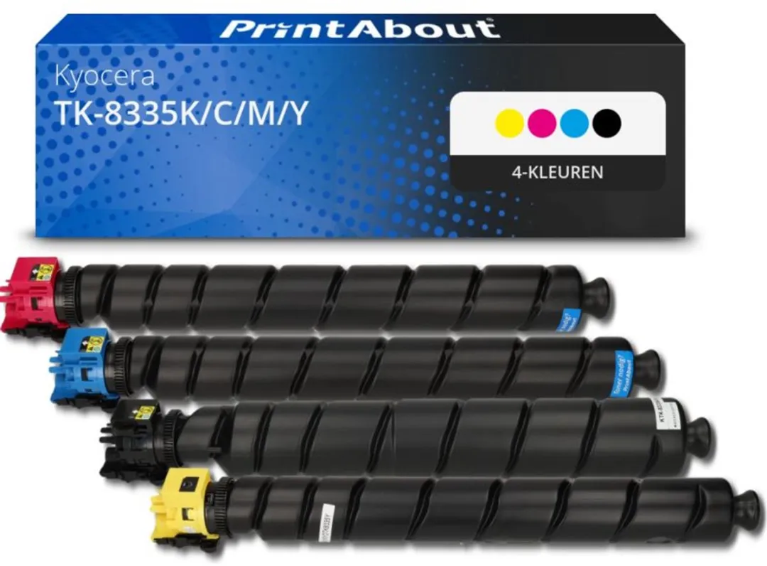 PrintAbout Toner TK-8335K/C/M/Y 4-kleuren Voordeelbundel - 77.000 pagina's