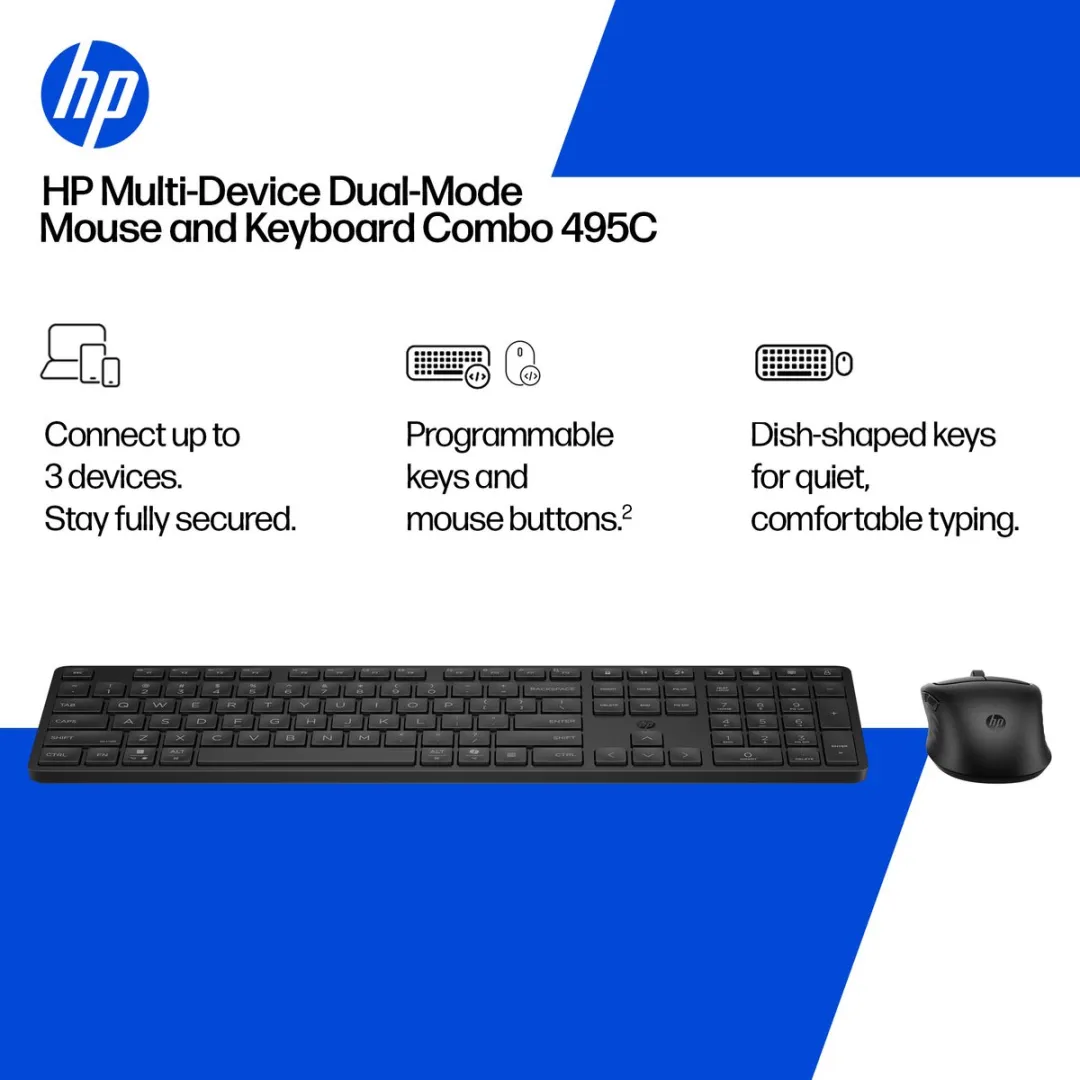 HP 490C Multi-Device Muis & Toetsenbord - Zwart