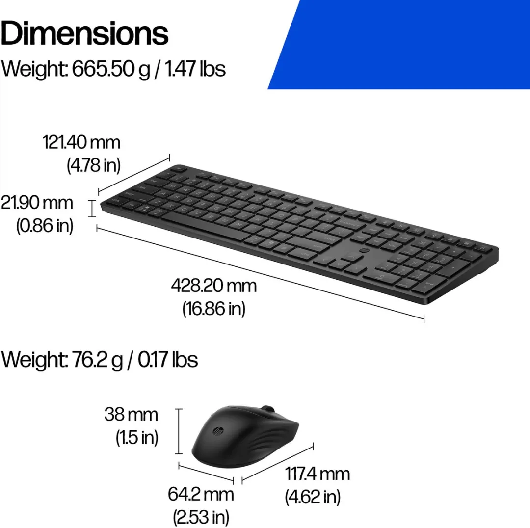 HP 490C Multi-Device Muis & Toetsenbord - Zwart