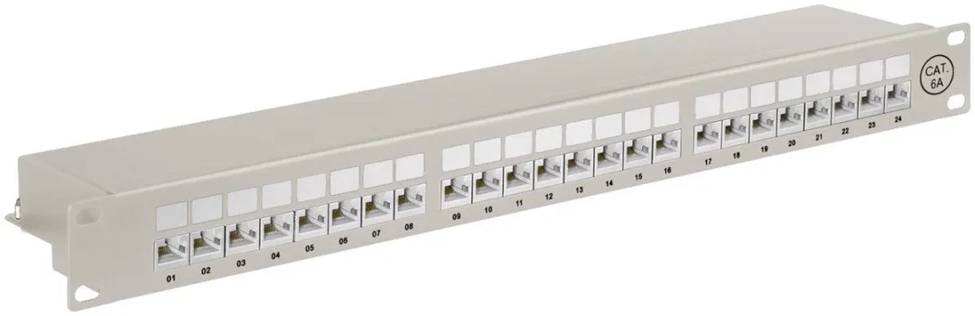 Goobay CAT 6A Patchpaneel 24-poorts 19" - Zwart