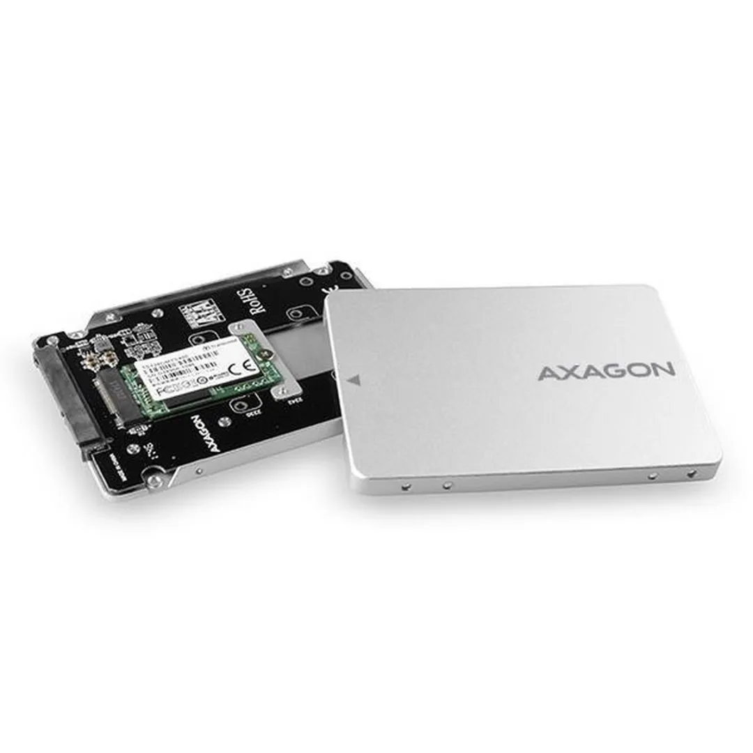 Axagon RSS-M2SD M.2 SSD SATA Adapter - Grijs