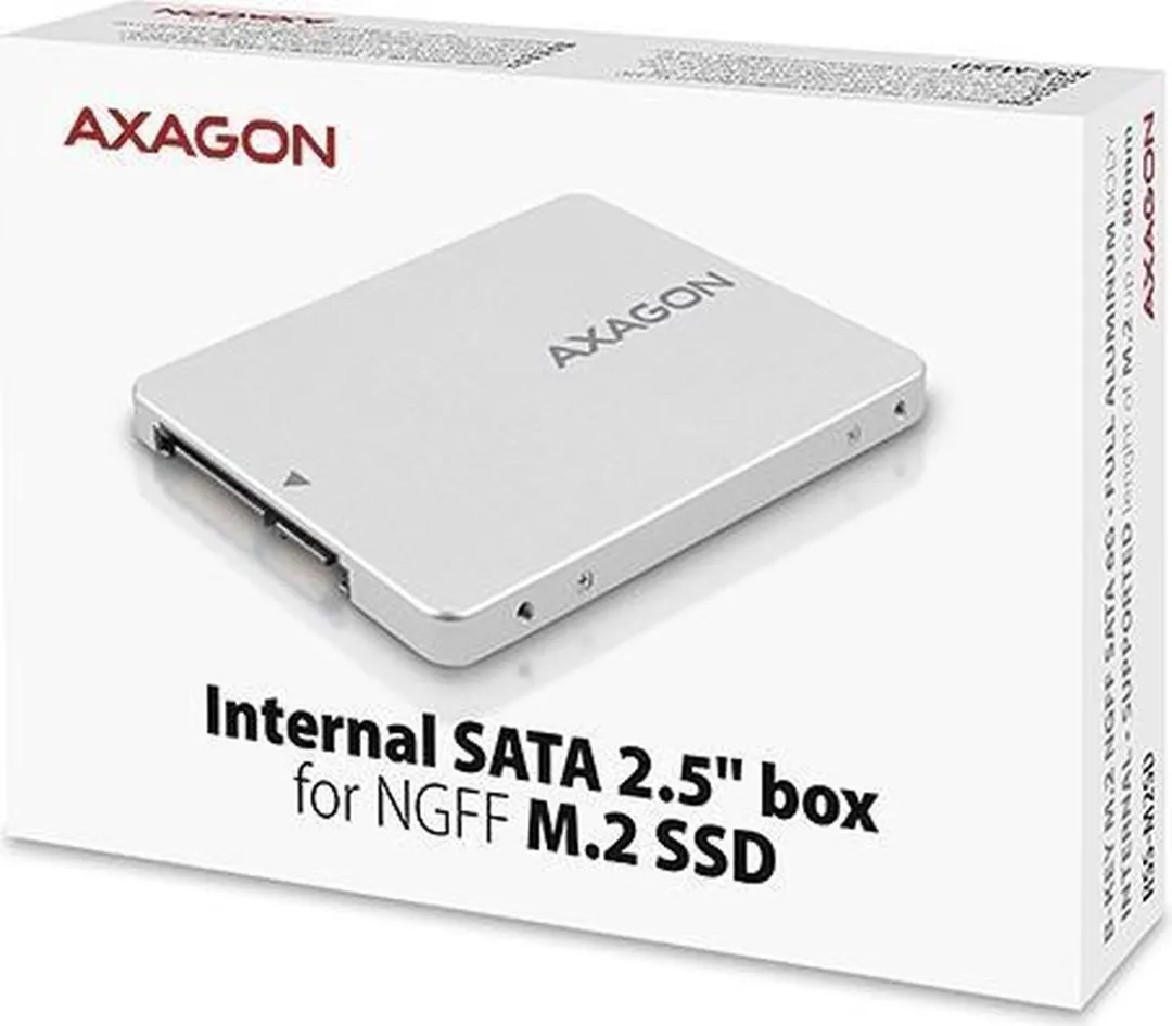 Axagon RSS-M2SD M.2 SSD SATA Adapter - Grijs - afbeelding 6 van 6