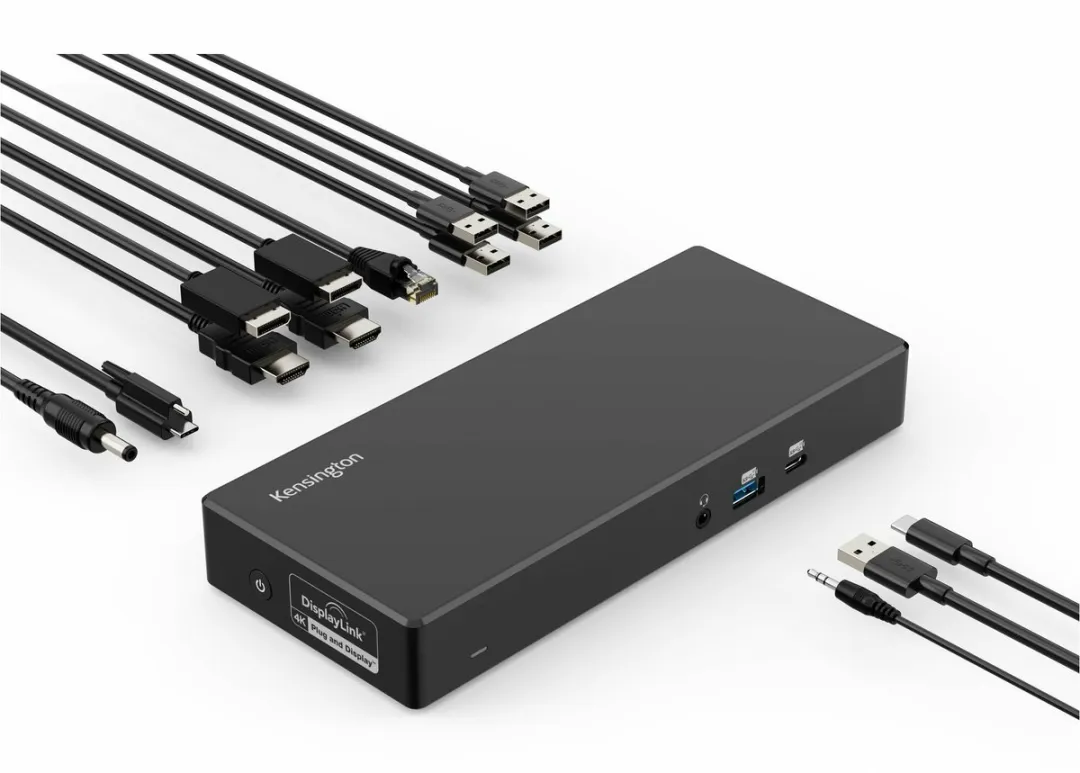 Kensington SD4781P EQ USB-C & USB-A Dual 4K Docking Station 100W - Zwart