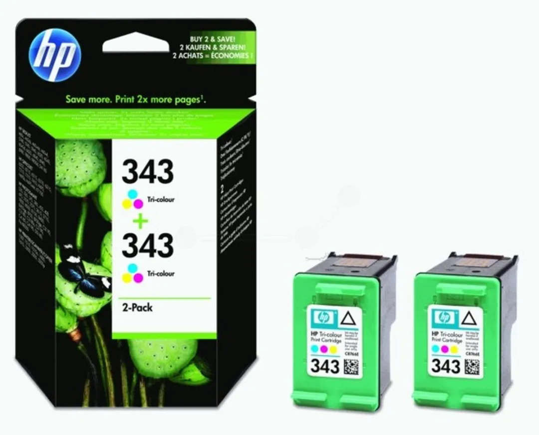 HP 343 CB332EE Inktcartridge - 2-pack Cyaan/Magenta/Geel