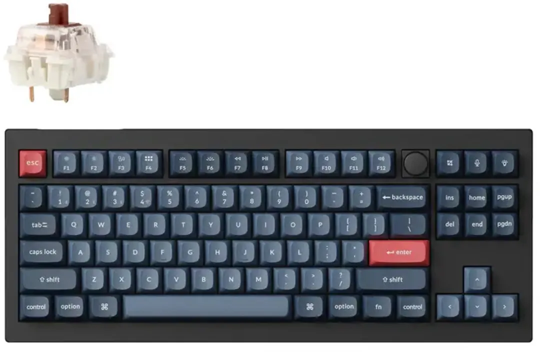 Keychron V3 Max V3M-D3 Gaming Toetsenbord - Brown Switch - Zwart/Grijs