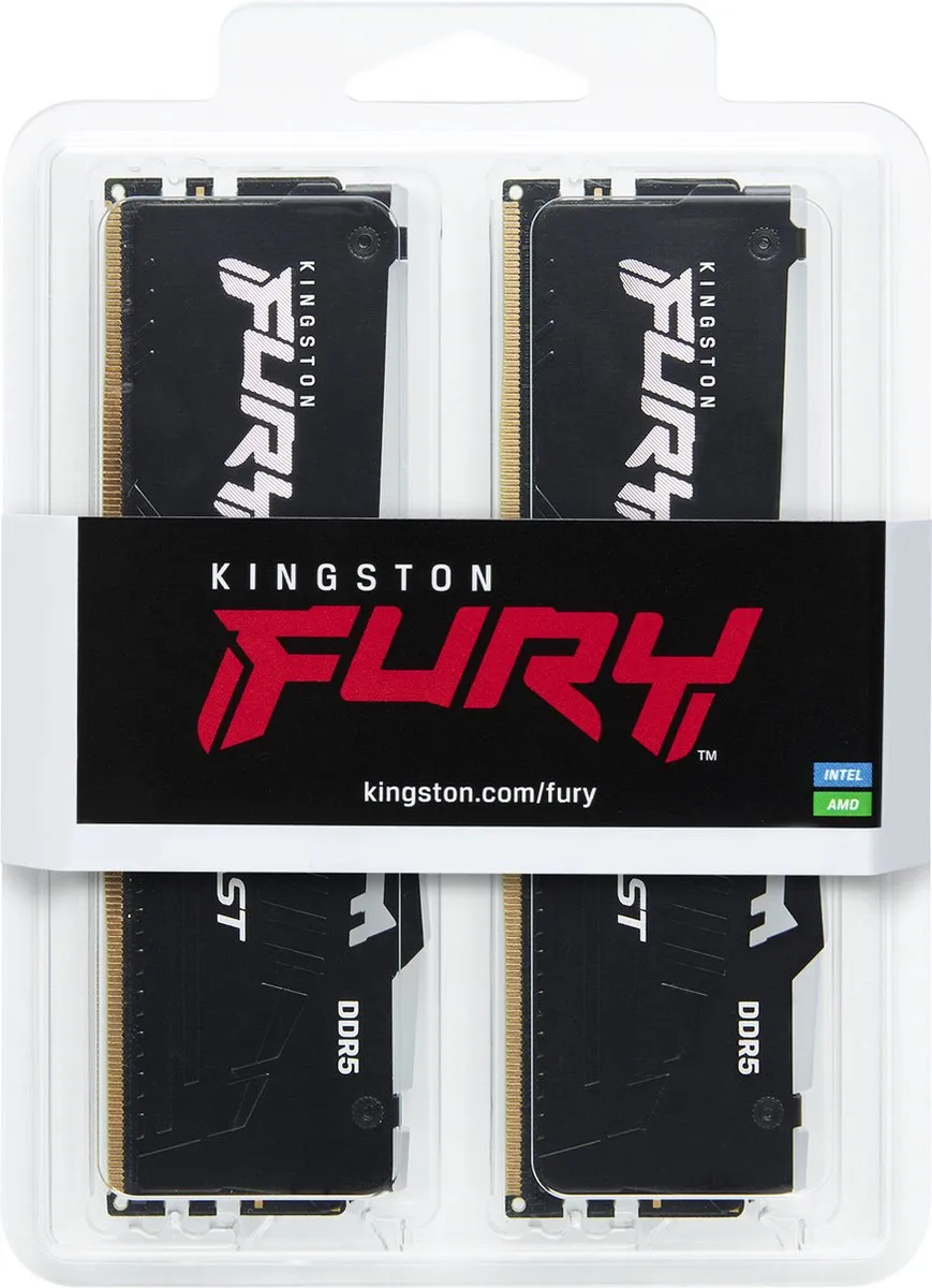 Kingston FURY Beast KF564C32BBEAK2-64 DDR5 64GB (2x32GB) RGB - 6400MT/s CL32