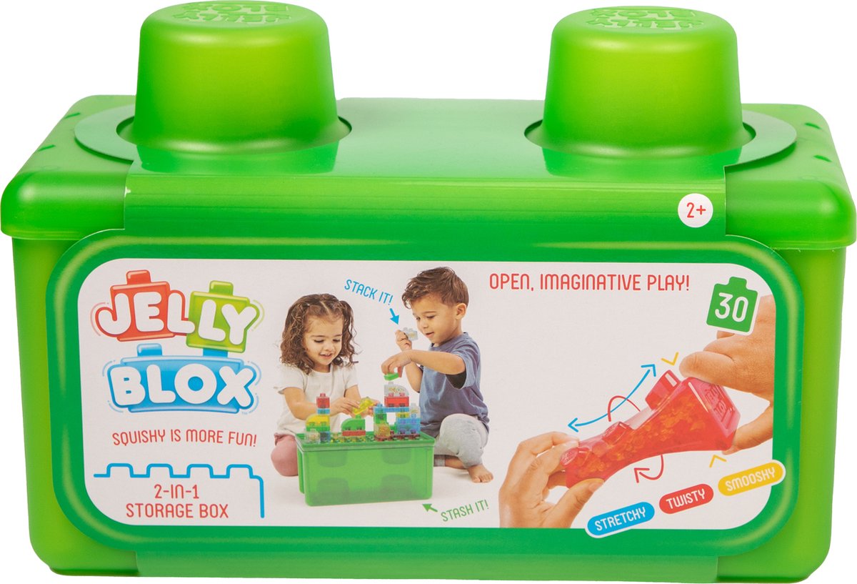 Goliath Jelly Blox Storage Box - Constructiespeelgoed - Zachte Bouwblokken - Pijnvrij Spelen - Vanaf 2 jaar - BPA vrij