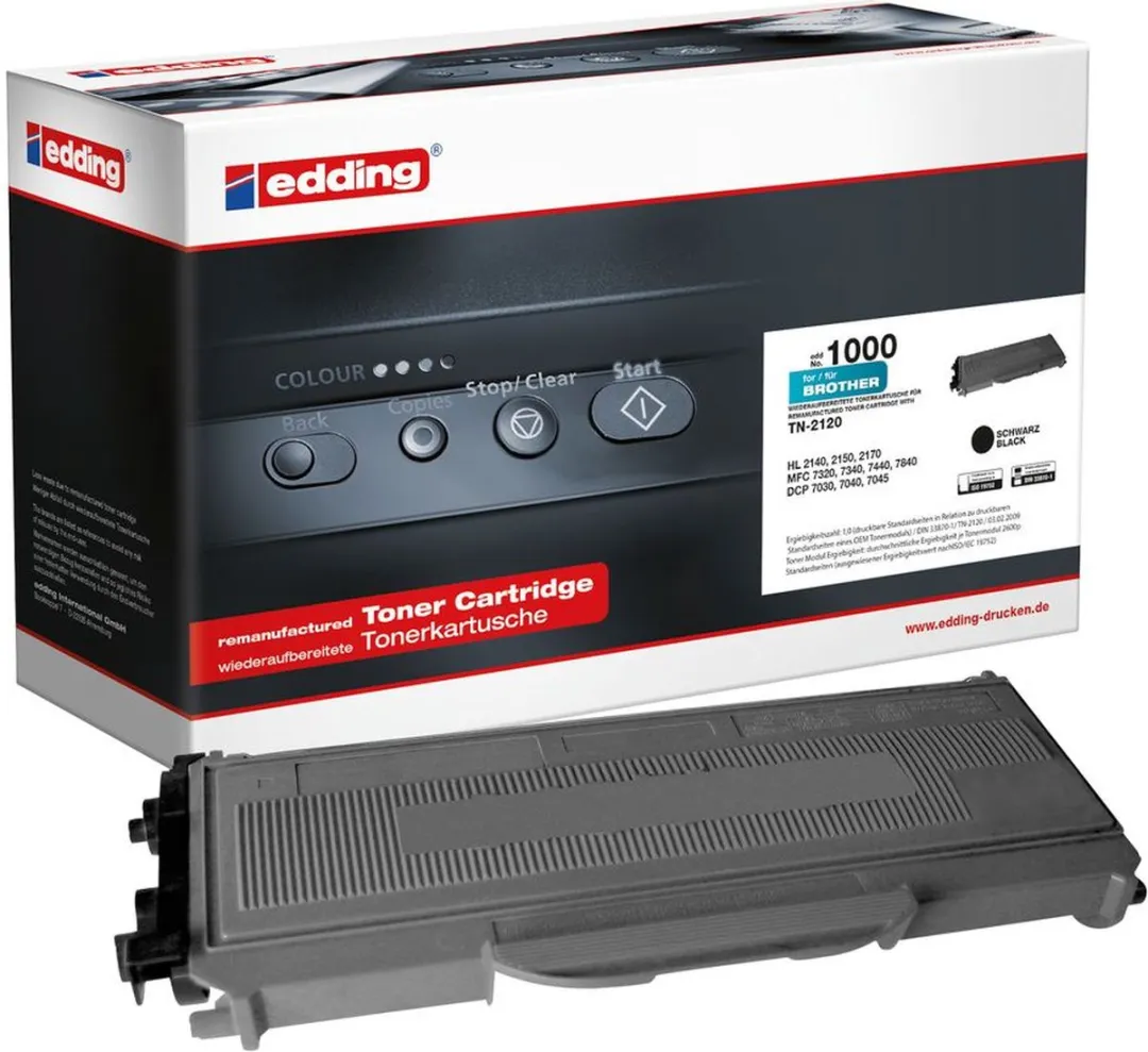 edding TN-2120 Compatibel Toner Zwart 2600 Pagina's