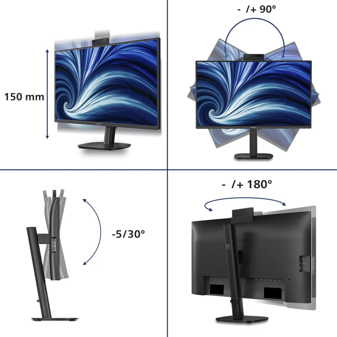 Philips 27B2U3601H/00 Monitor 27" QHD - Zwart