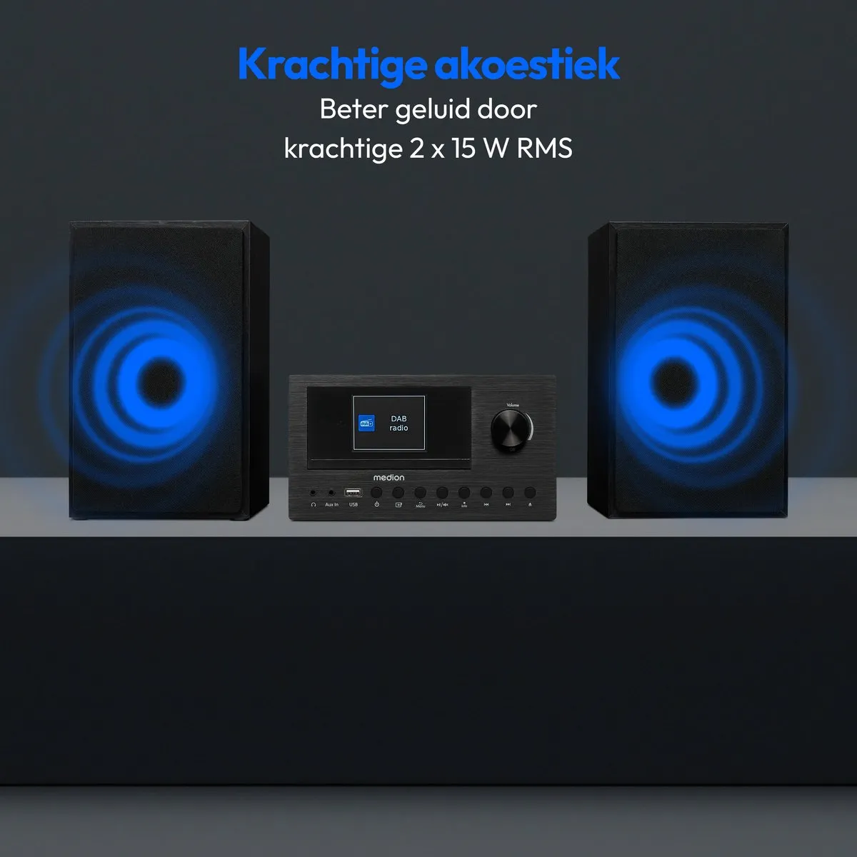 Medion P85003 Micro-audiosysteem MD85008 - 2x150W - Zwart - afbeelding 6 van 6