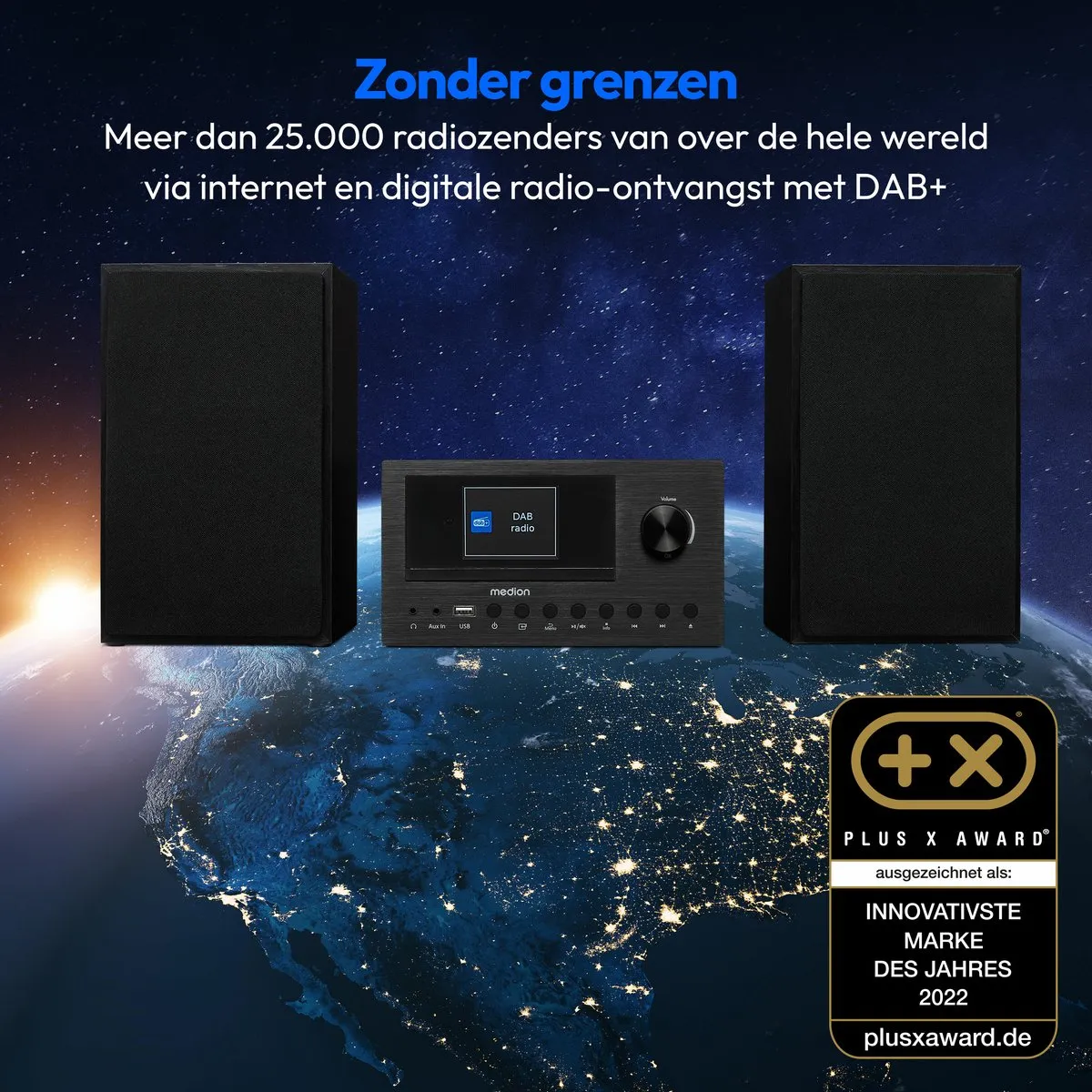 Medion P85003 Micro-audiosysteem MD85008 - 2x150W - Zwart