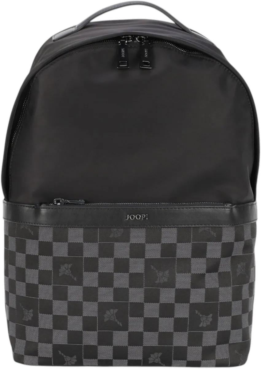 Joop! Miko Backpack Scacchi - 15 inch - Zwart