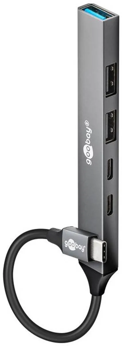 Goobay 74460 USB-C Hub - 5 Poorten Grafiet