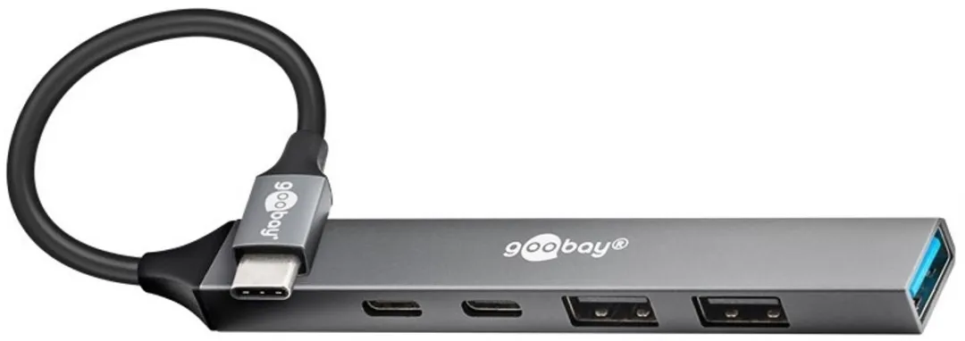 Goobay 74460 USB-C Hub - 5 Poorten Grafiet