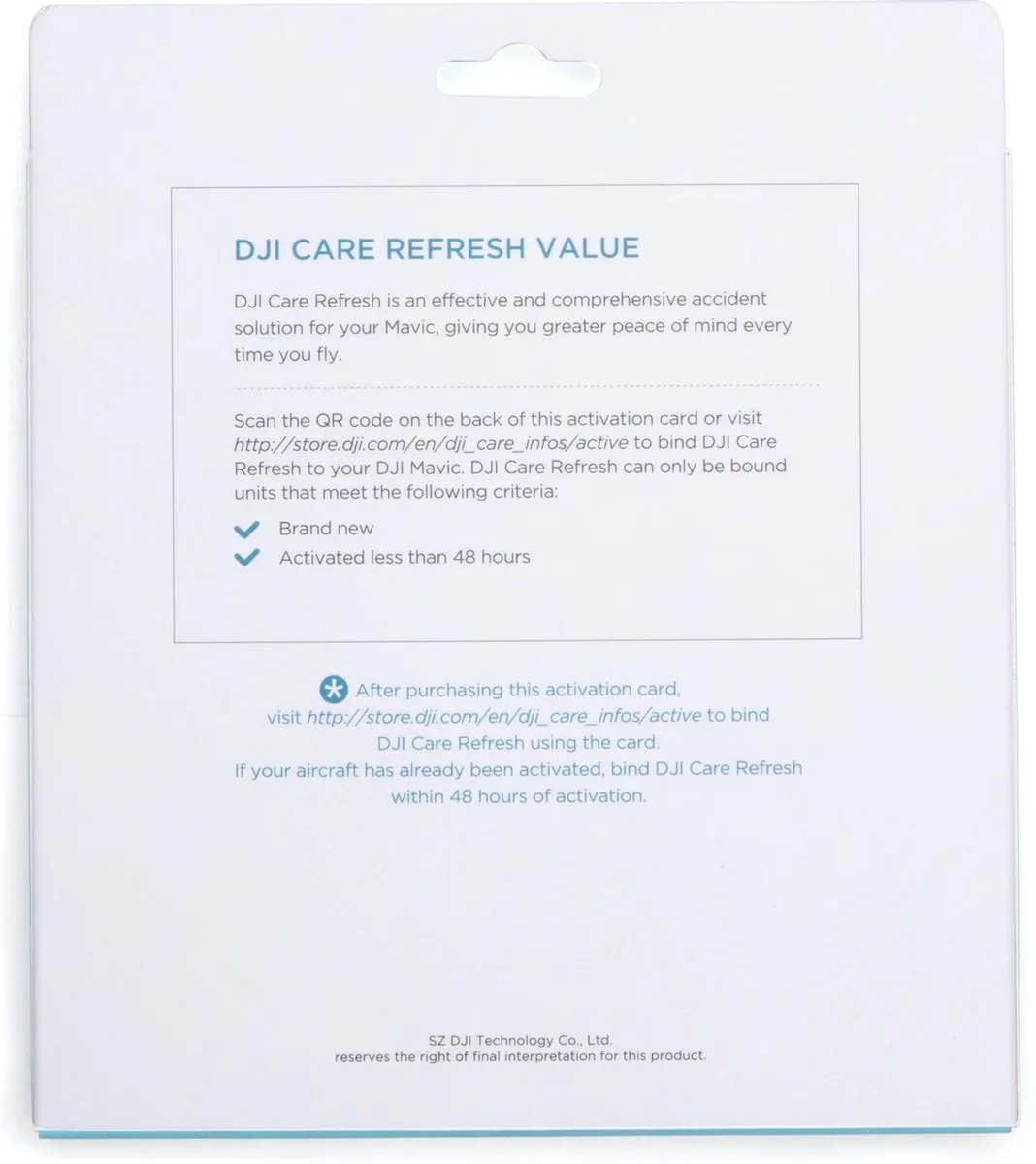 DJI Care Refresh CP.QT.00004163.01 Droneaccessoire - 1 Jaar