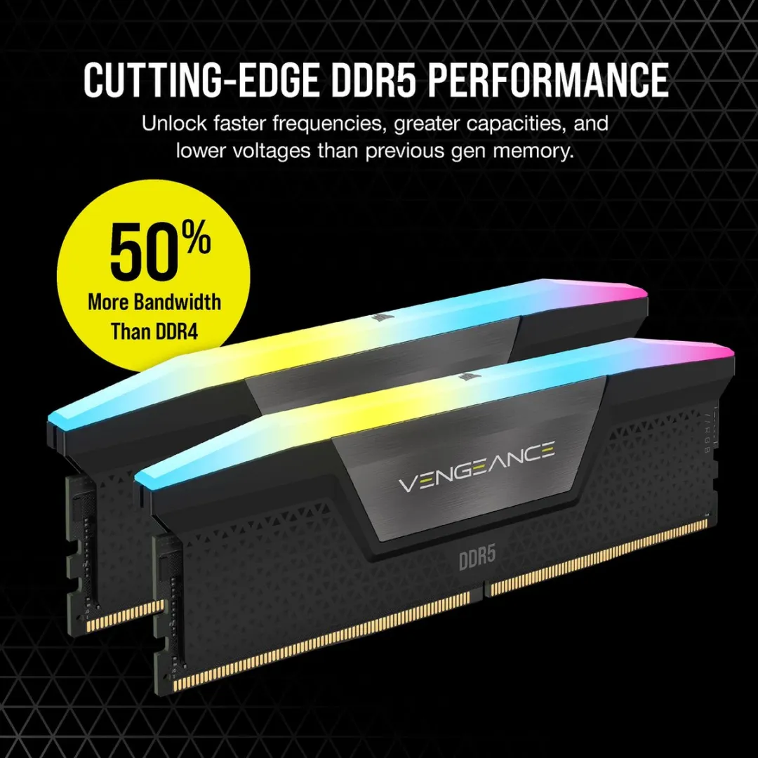 Corsair Vengeance RGB 32GB DDR5 5200MHz CMH32GX5M2B5200C40