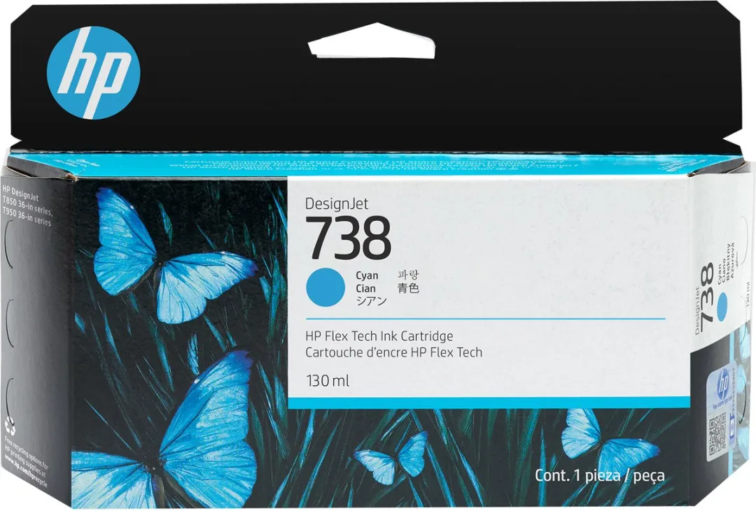 HP DesignJet 498N5A Cyaan Inktcartridge 130ml