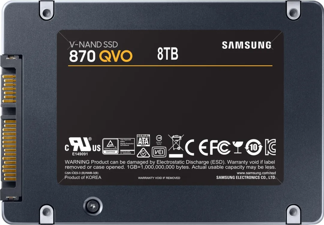 Samsung 870 QVO MZ-77Q8T0BW Interne SSD 8TB