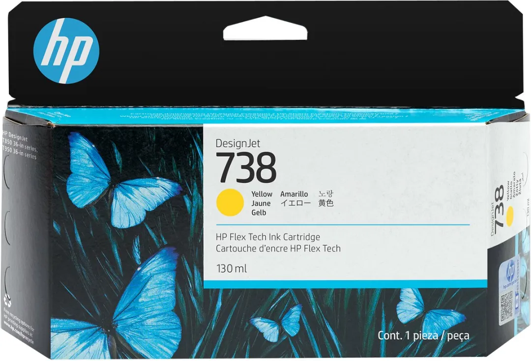 HP DesignJet 498N7A Gele Inktcartridge 130ml