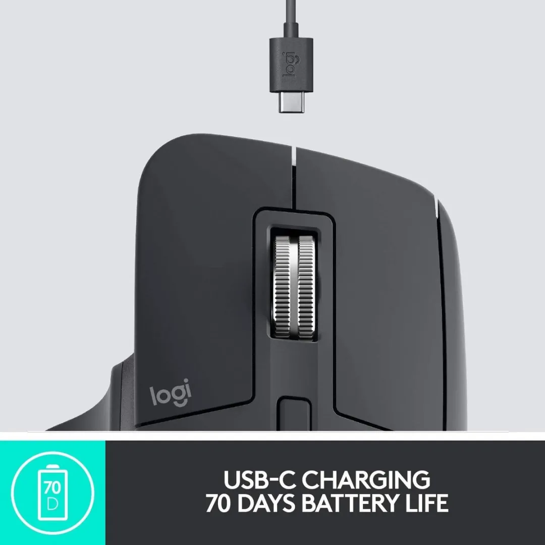 Logitech MX Master 2S 910-007225 - Bluetooth - 7 Knoppen - Zwart