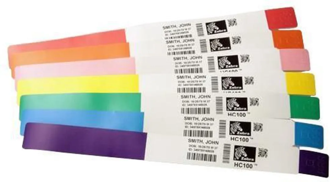 Zebra Z-Band Fun 10012713-6K Wristband - Wit Zelfklevend