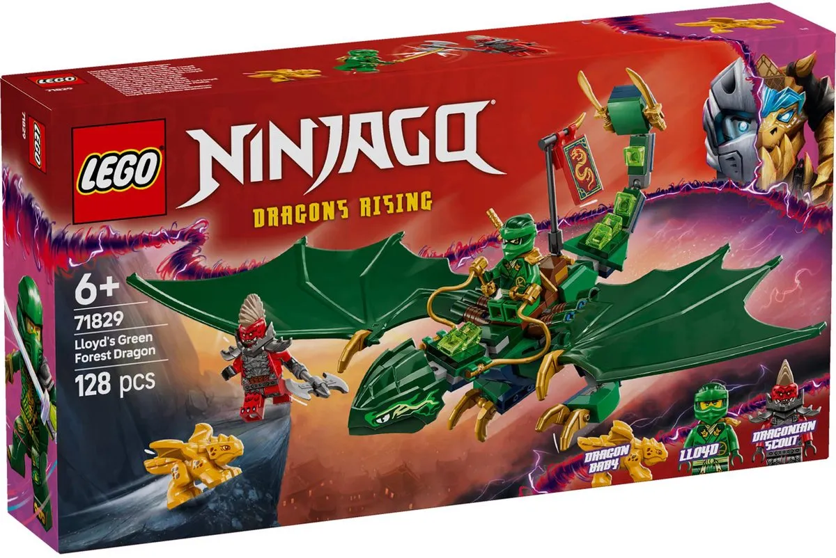 LEGO Ninjago Lloyds Groene Bosdraak 71829 - 128 Stenen
