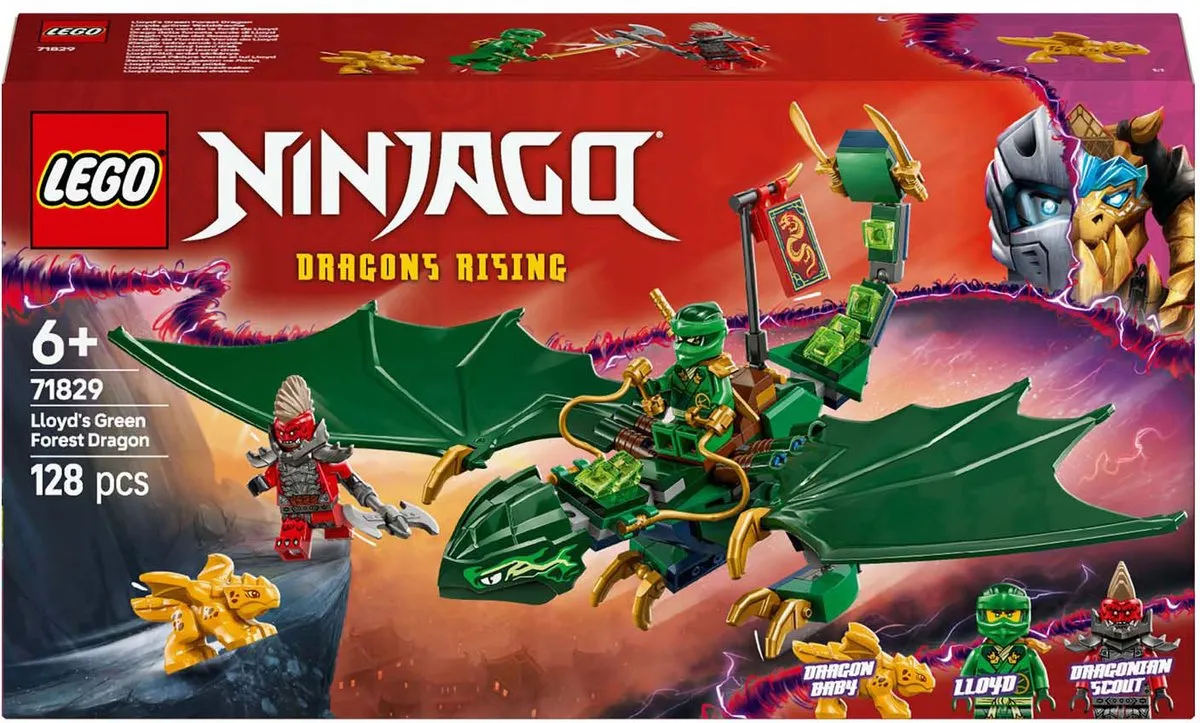 LEGO Ninjago Lloyds Groene Bosdraak 71829 - 128 Stenen