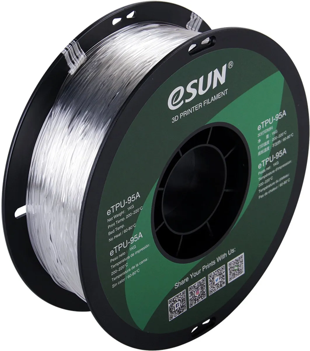 ESUN eTPU-95A Filament 1.75mm - 1kg - Transparant