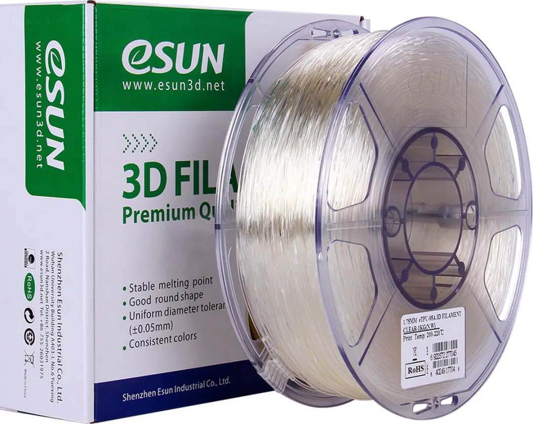 ESUN eTPU-95A Filament 1.75mm - 1kg - Transparant