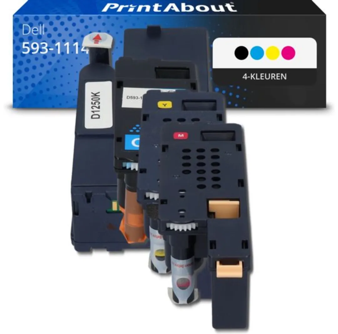 PrintAbout 593-11140-PA2 Toner Voordeelbundel 4 Kleuren - 7.050 Afdrukken