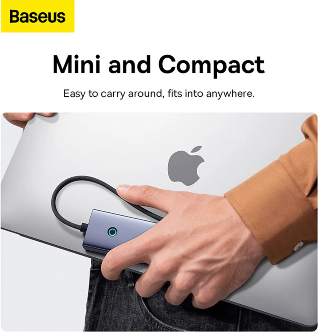 Baseus UltraJoy 5-in-1 USB-C Hub 4K 30Hz - 100W - Space Grey