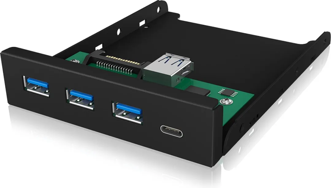 Icy Box IB-HUB1418-i3 USB-hub 4x USB-A 3.1 Gen1 - Zwart