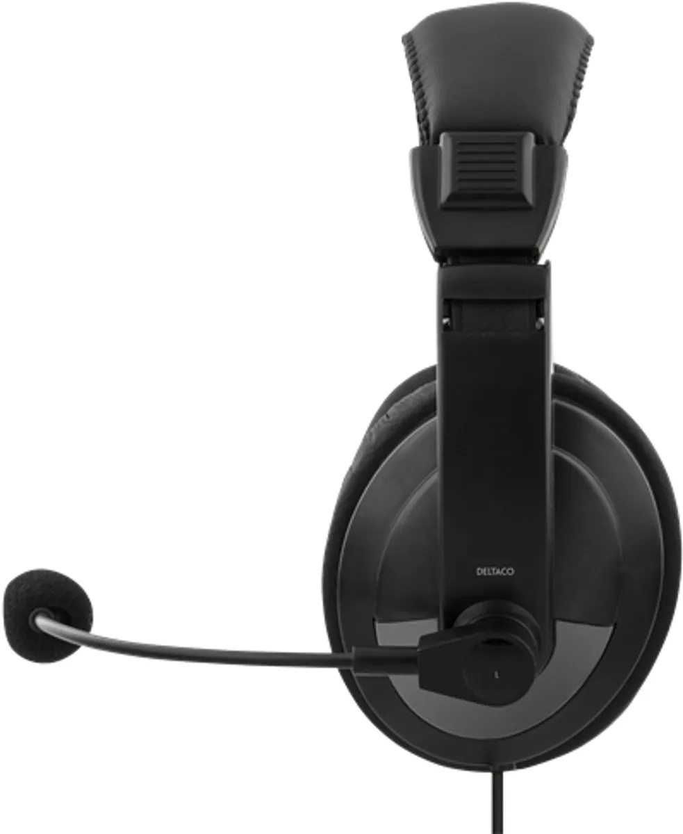 Deltaco HL-57 Stereo Headset - USB - Zwart