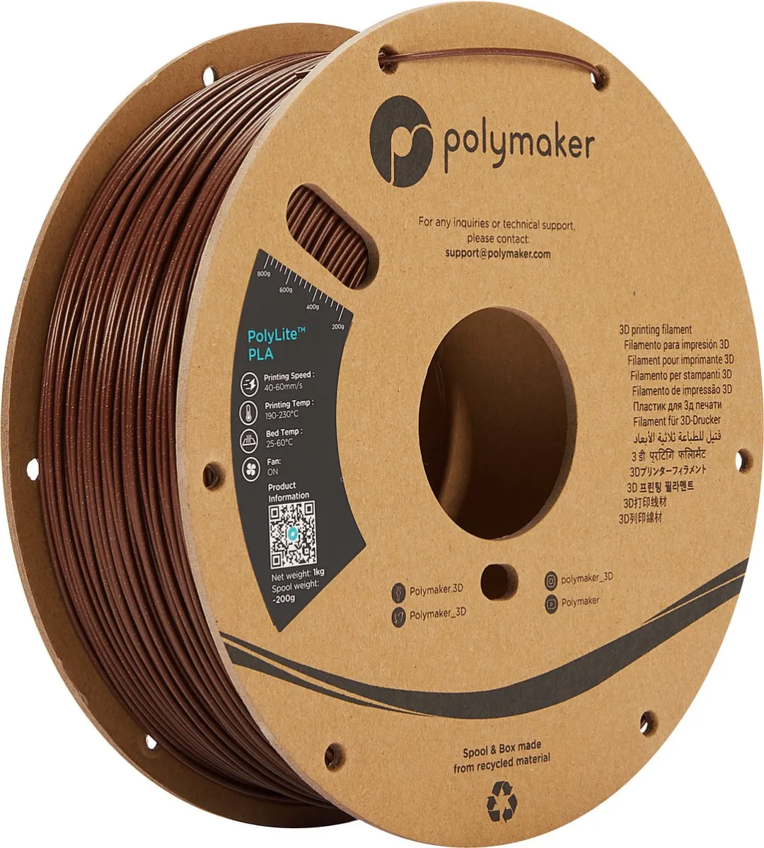 Polymaker PolyLite PLA Filament 1.75mm 1KG