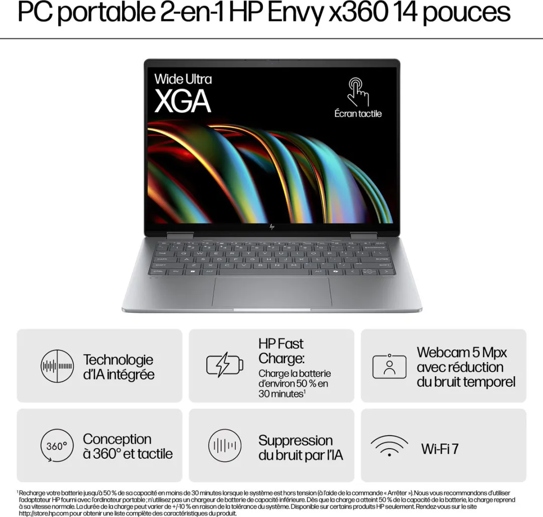 HP ENVY x360 14-fc0675nd 2-in-1 Laptop - 32GB RAM 1TB SSD - Blauw - afbeelding 4 van 6