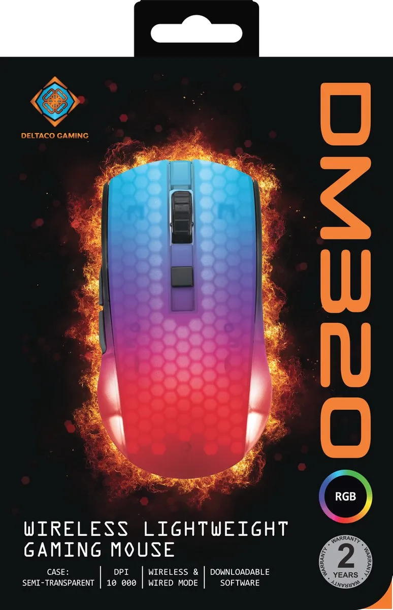 Deltaco GAM-145 Draadloze Gaming Muis - Zwart - afbeelding 6 van 6