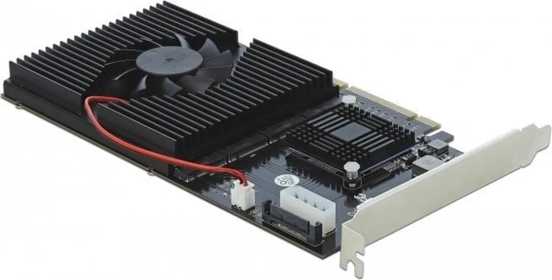 Delock PCIe x8/x16 naar 4x M.2 NVMe Kaart - Zwart - afbeelding 6 van 6
