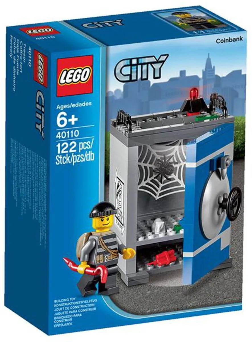 LEGO City CoinBank 40110 - 118 Stukken - Grijs/Blauw