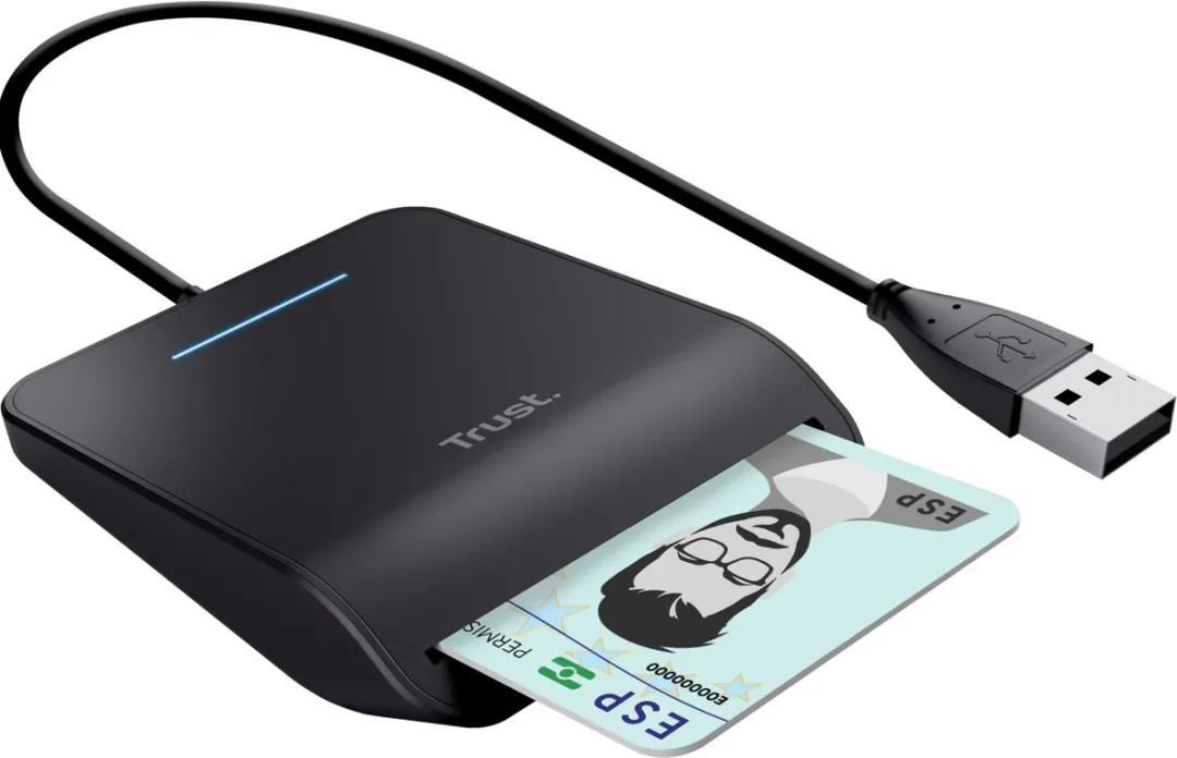 Trust Primo Smartcardlezer - USB-A - Zwart