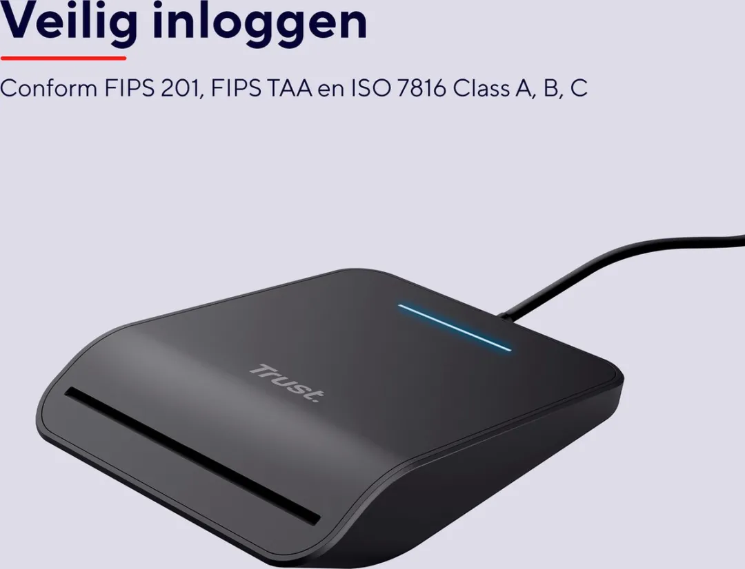 Trust Primo Smartcardlezer - USB-A - Zwart