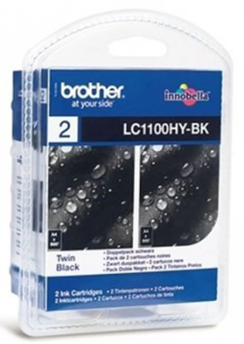 Brother LC-1100HYBK Inktcartridge - 2 Stuks - Zwart - afbeelding 4 van 4