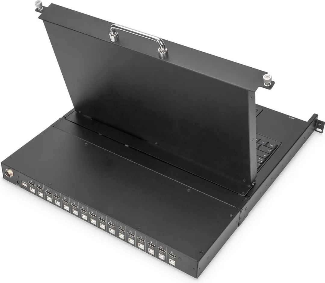 Digitus DS-72220-7GE 17" HDMI KVM Console - 16 Poorten - Zwart