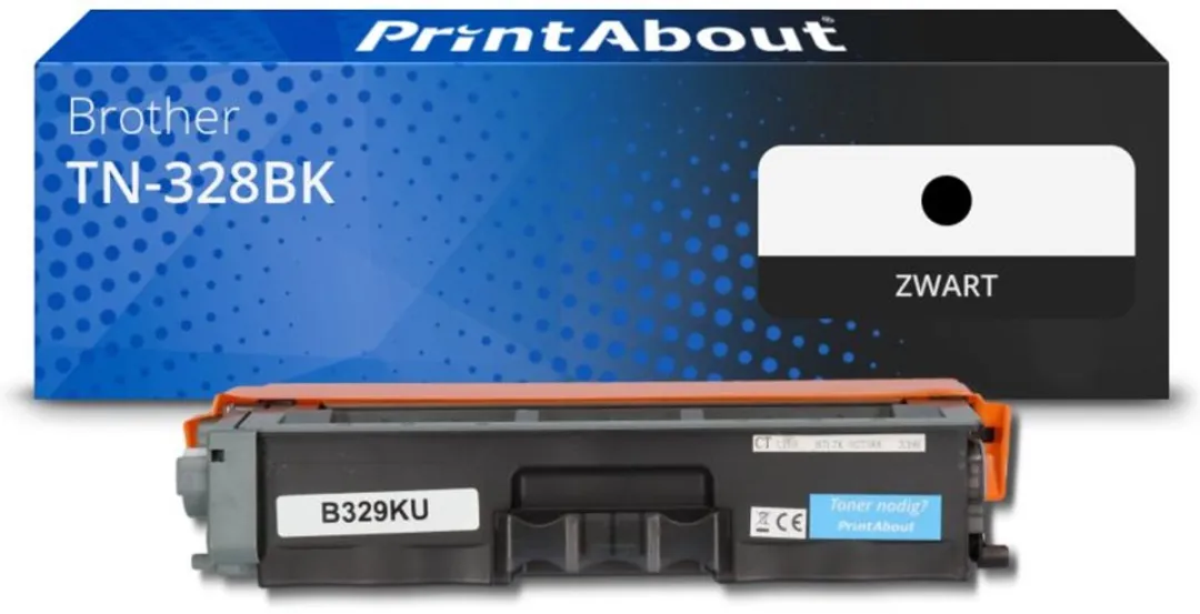 PrintAbout Brother TN-328BK Toner Zwart - 2-pack