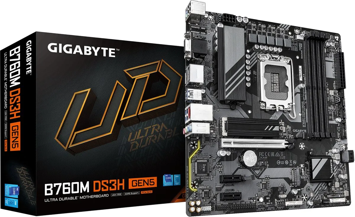 Gigabyte B760M DS3H GEN5 Moederbord - microATX